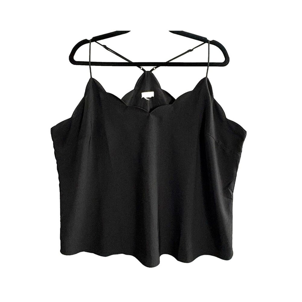 J CREW Women Racerback Scallop‎ Lined Adjustable Straps Cami Top Sz 2XL 31-6